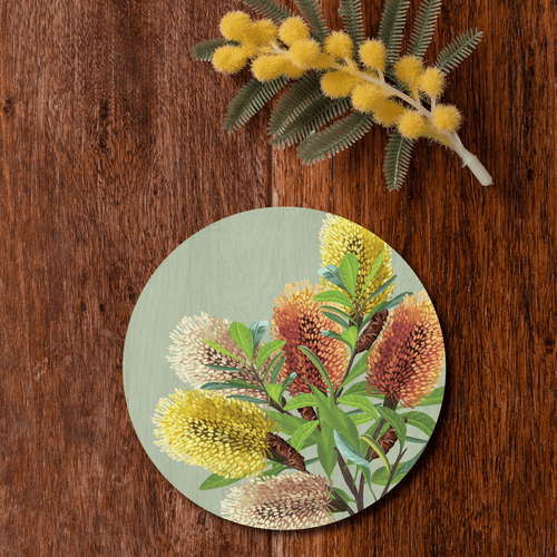 Banksia Blue Studio Coaster Collection|  Australian "Nature Inside"  - Saltbush Set of 4
