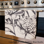 Banksia Blue Studio 1x Napkin Cotton Tea Towel |Waratah