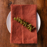 Banksia Blue Studio 1x Napkin Linen Table Napkin |Tobacco