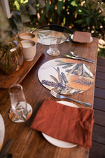 Banksia Blue Studio 1x Napkin Linen Table Napkin |Tobacco
