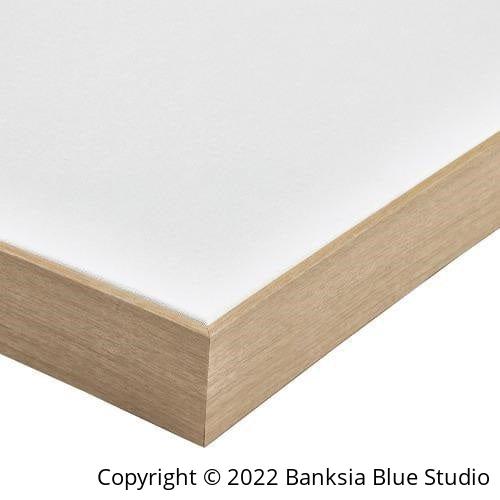Banksia Blue Studio "Alkira"| Australian Berry Hibiscus Timber Framed Canvas Print -Portrait