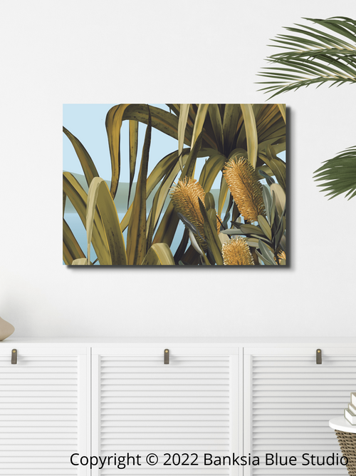 Banksia Blue Studio "Amaroo"| Framed Canvas Print Noosa Tea Tree Bay Print 2- Landscape