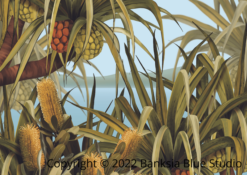 Banksia Blue Studio "Amaroo"|Noosa Tea Tree Bay Unframed Wall Art Print 1-Landscape
