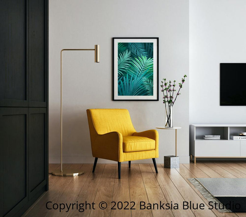 Banksia Blue Studio "Bangalla" | Australian Fern Wall Art Print-Portrait