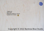 Banksia Blue Studio Beacon Of The Bush"|Australian Waratah Tangerine Wood Wall Art-Portrait