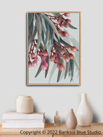 Banksia Blue Studio "Boroondara 1 " Australian Blue Gum Eucalyptus Timber Framed Canvas Print- Portrait