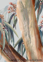 Banksia Blue Studio "Boroondara Trilogy | Blue Gum Eucalyptus 3 Piece Wall Art-Black Frame