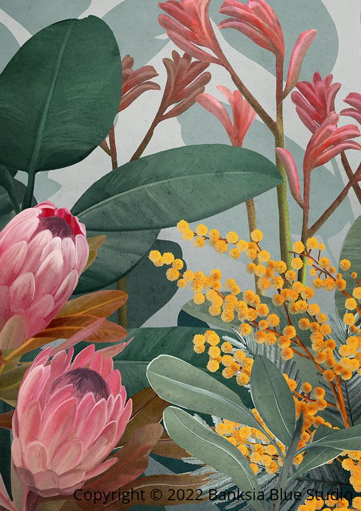 Banksia Blue Studio "Bundaleer" & "Wild of Heart - Pink"|2 Piece Wall Art