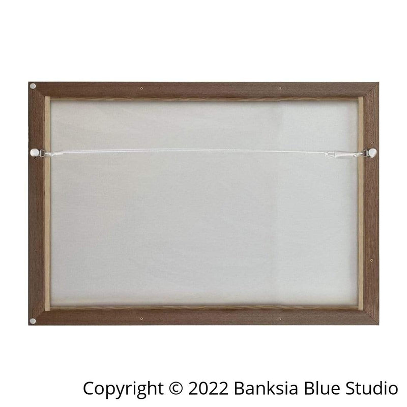 Banksia Blue Studio "Carinya"| Australian Bottlebrush Timber Framed Canvas Print-Landscape