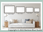 Banksia Blue Studio "Iluka"|Australian Pandanus Framed Wall Print Black-Landscape