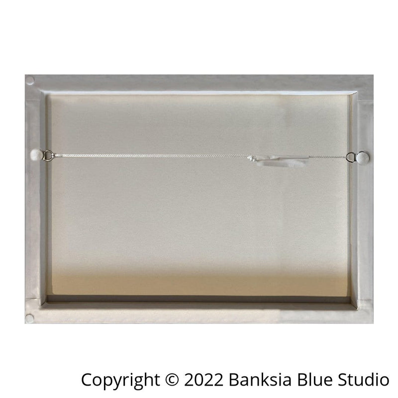 Banksia Blue Studio "Jarrah Dreaming" |Framed Canvas Print Australian Blue Gum Eucalyptus White - Landscape