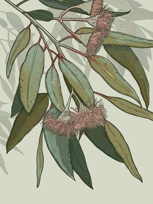 Banksia Blue Studio "Kooyong"| Australian Eucalyptus Canvas Art Print-Portrait