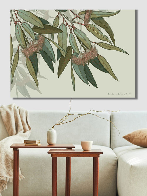 Banksia Blue Studio "Kooyong"| Australian Eucalyptus| Framed Canvas Print Australian Eucalyptus-Landscape