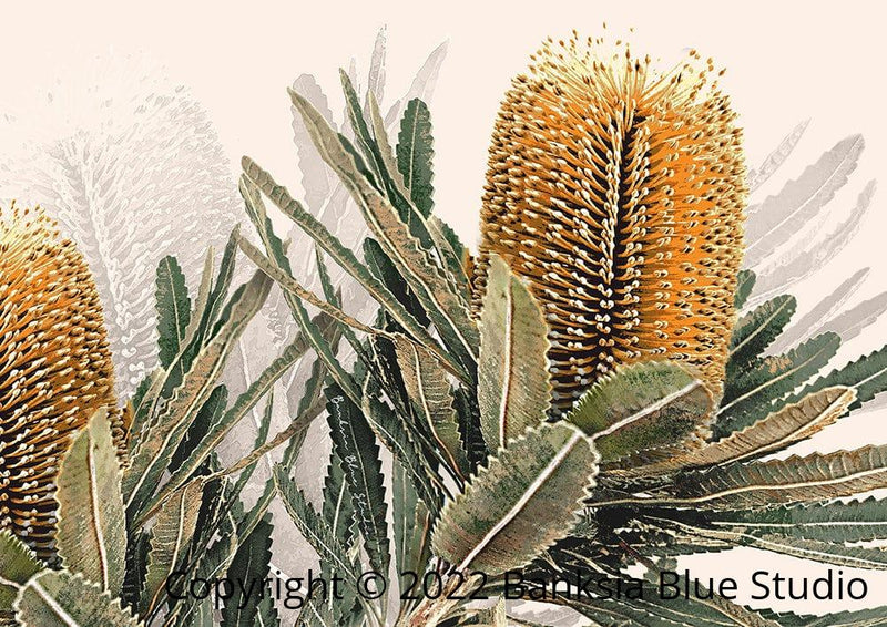 Banksia Blue Studio "Mirambeena 2"|Australian Banksia Framed Wall Print Natural- Landscape