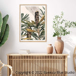 Banksia Blue Studio "Mirambeena"|Australian Banksia Framed Wall Print 3 Natural-Portrait