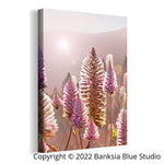 Banksia Blue Studio " Mulla Mulla "| Framed Canvas Print Australian Mulla Mulla Print 1-Portrait