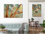 Banksia Blue Studio Stretched Canvas Set Of 2 "Tanderra" Landscape & "Yallaroo" Portrait