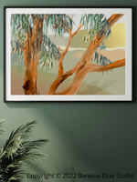 Banksia Blue Studio "Tanderra "|Australian Scenery Framed Wall Print Black-Landscape