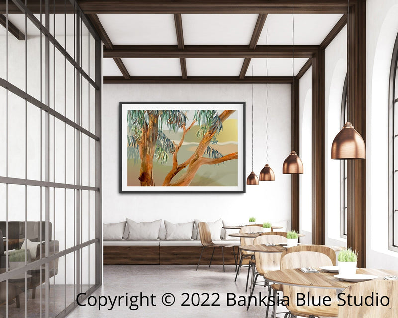 Banksia Blue Studio "Tanderra "|Australian Scenery Framed Wall Print Black-Landscape