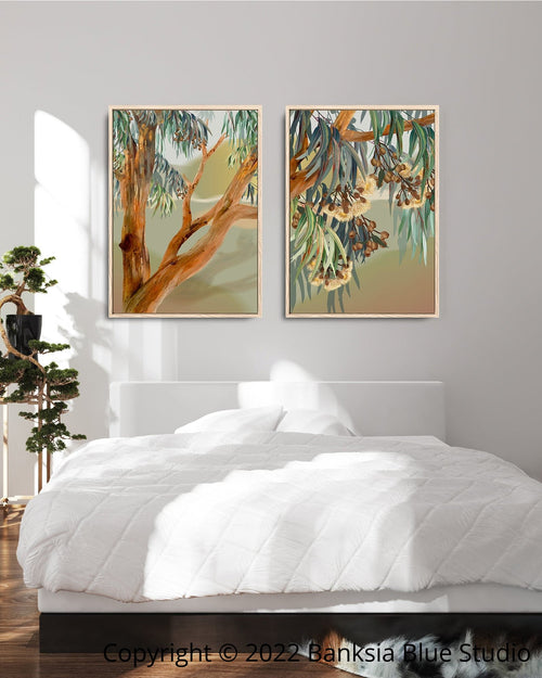 Banksia Blue Studio "Tanderra"| Australian Scenery Timber Framed Canvas Print -Portrait