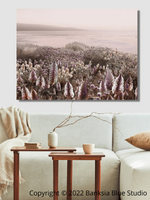 Banksia Blue Studio " Wildflowers "| Framed Canvas Print Australian Mulla Mulla Print-Landscape