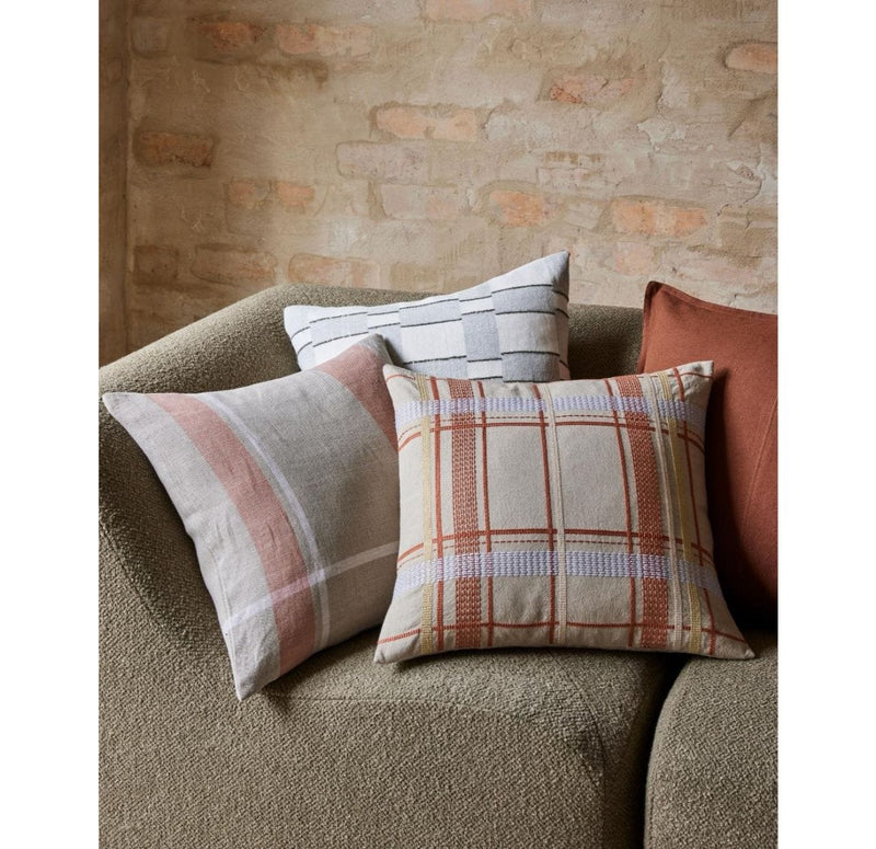 weavehome Stone Washed Linen Cushion 50 x 50cm - coral